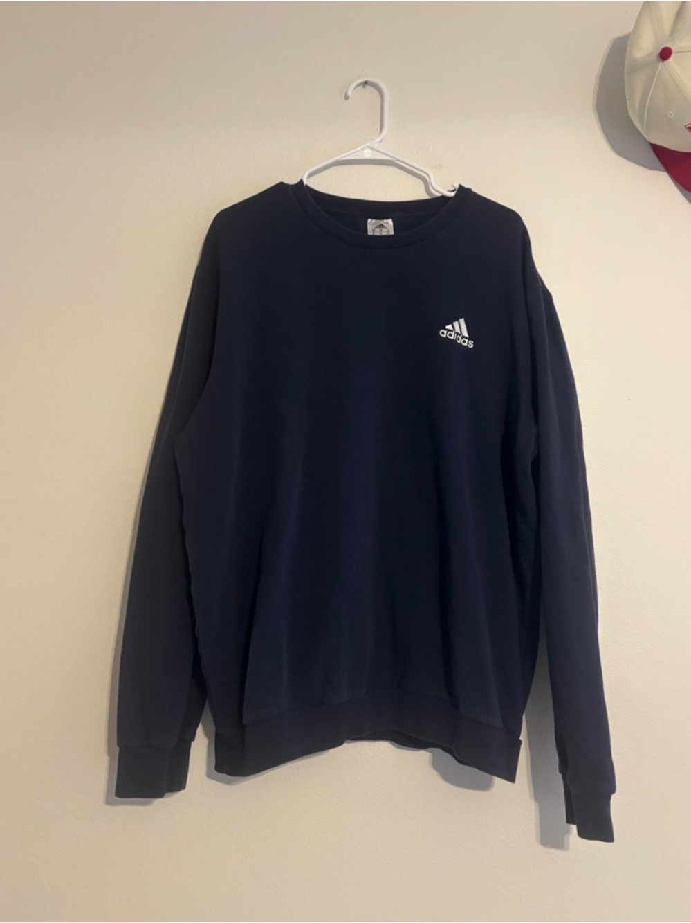 adidas Navy Crew Pullover Sweatshirt